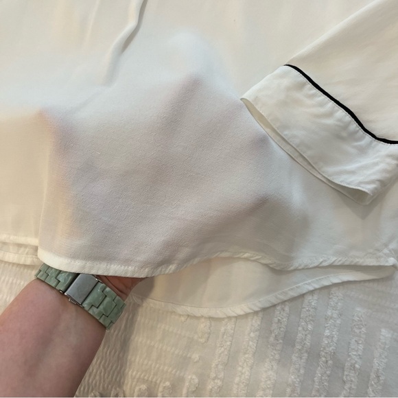 Gap Pajama style button-down blouse - Black & White - Large - Picture 6 of 13